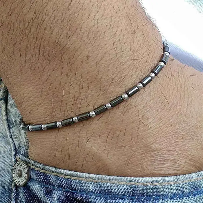 Billede af Simpz hamatit armbånd med 4mm perler
