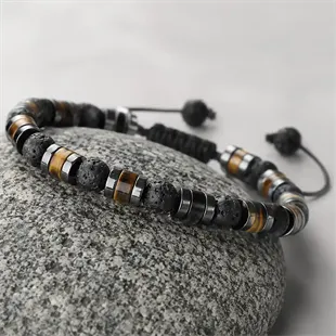 Nordic Stone Armbånd – Lava & Tiger Eye