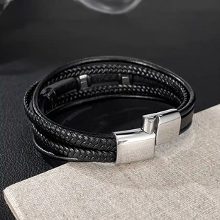 armbånd til mænd sort