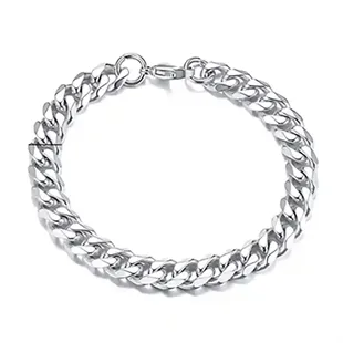 Cuban Chain Klassisk Herrearmbånd i Rustfri Stål – 7 mm