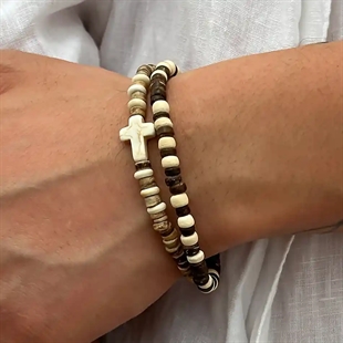Nature armbånd træperler