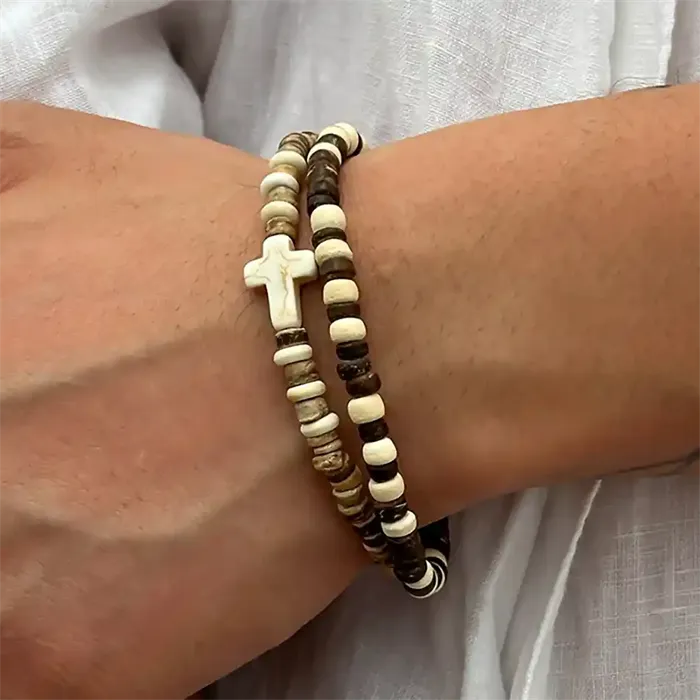 Nature armbånd træperler
