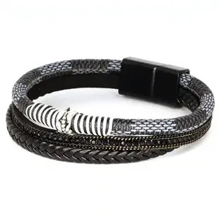Urbani Steel Bracelet – Flettet Herre Armbånd 1.5 cm (20,5 cm)