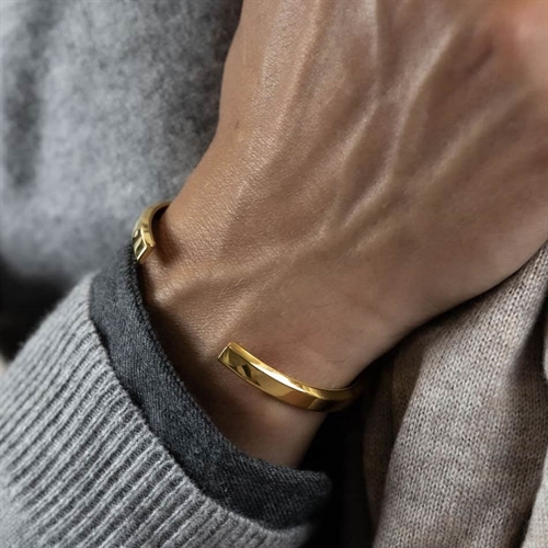 Nate bangle rustfri stål golden