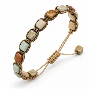 Boheme Nude Straight–Herrearmbånd med Natursten