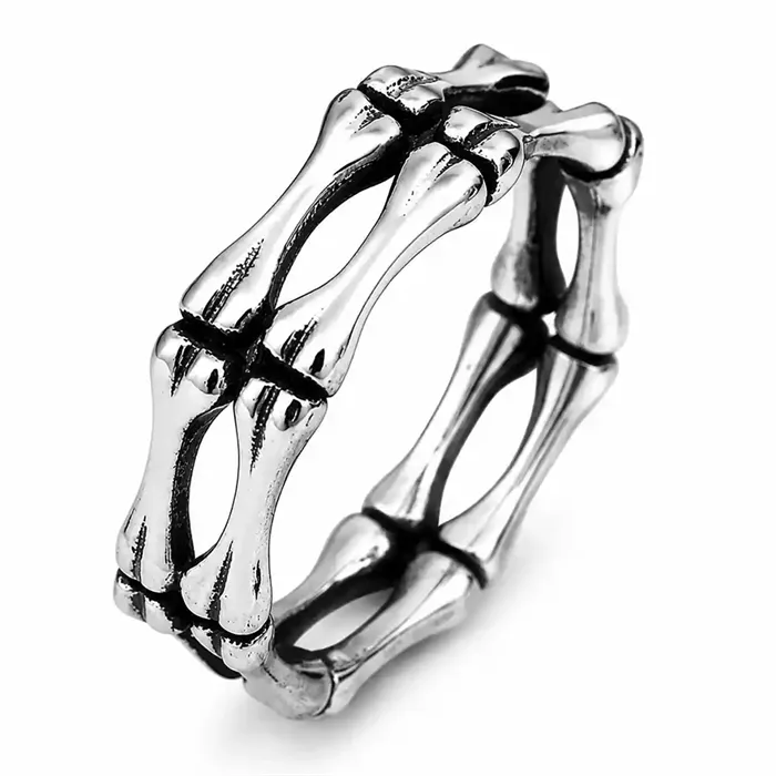 Bone Skull Ring - Herre Ring i Rustfri Stål