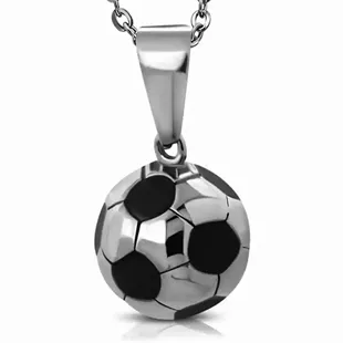 Fodbold i Rustfrit stål Black 1,5 cm.