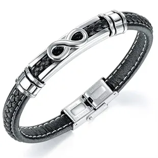 Infanti armbånd i fiberlæder og stål.