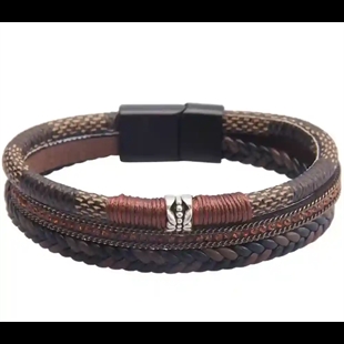 Rustic Edge Bracelet – Flettet Herre Armbånd 1,5 cm (21,5 cm)