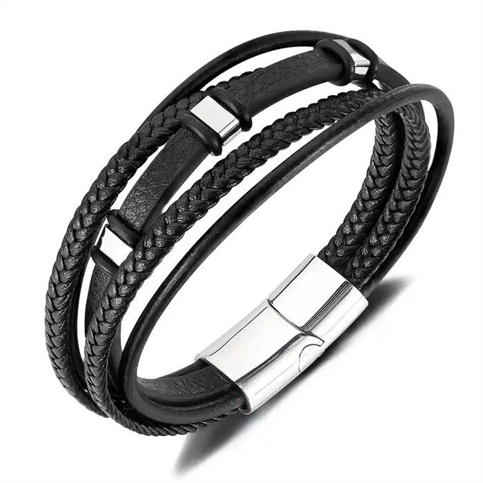 armbånd til mænd sort