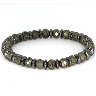 Eksklusivt herrearmbånd i hematit – 8 mm