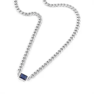 Link Steel CZ halskæde i rustfrit stål til mænd