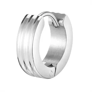 Silver Ridge Hoop – Klassisk Herreørering i Rustfrit Stål