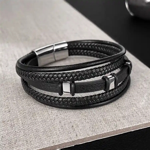 armbånd til mænd sort