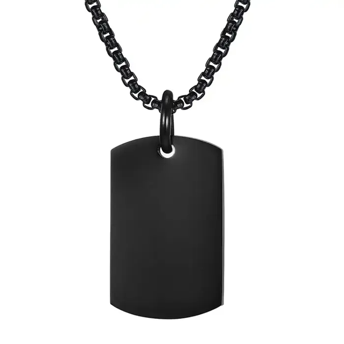 Sort dog tags til mænd