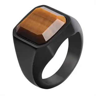 sort herrering med tiger eye sten