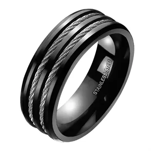 Sort herrering wire i rustfri stål