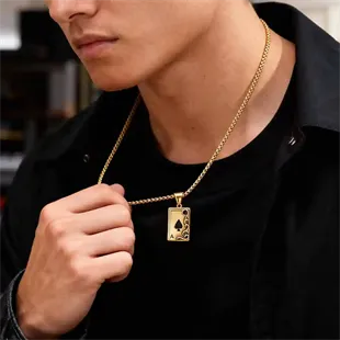 Gold Spar Es halssmykke old school