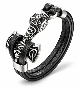 Thors-hammer armbånd steel