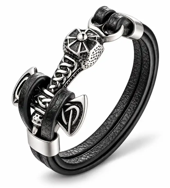 Thors-hammer armbånd steel